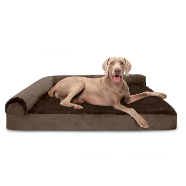 Deluxe Chaise Lounge Dog Bed - Plush & Velvet - Image 11
