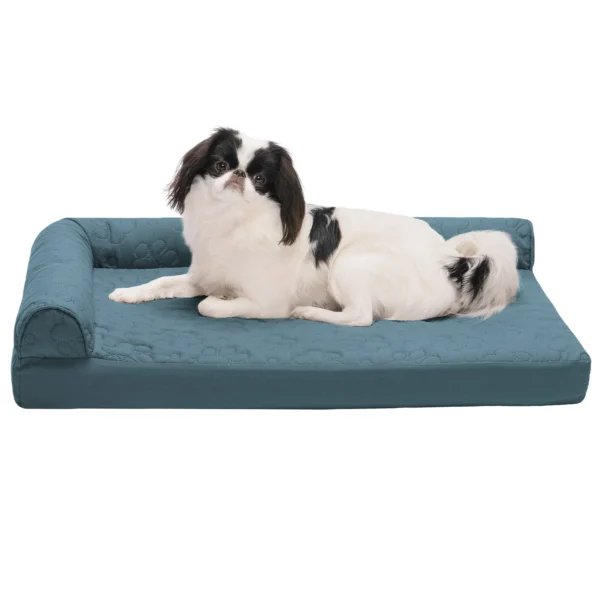 Deluxe Chaise Lounge Dog Bed - Pinsonic Paw Quilted Pet Bed - Image 17