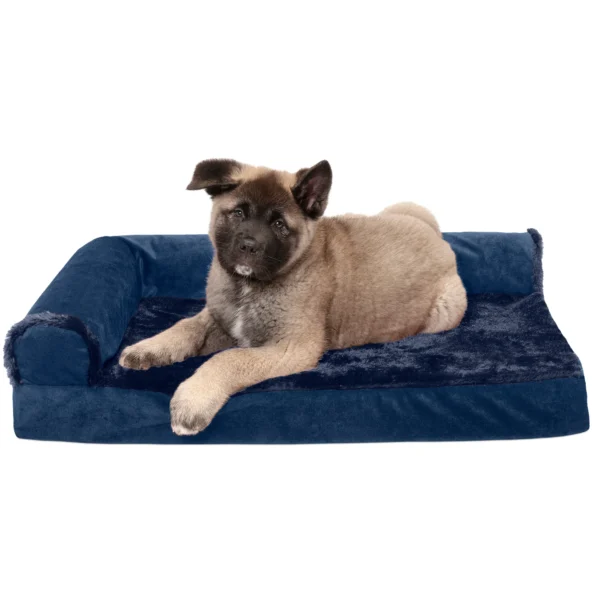 Deluxe Chaise Lounge Dog Bed - Plush & Velvet - Image 30