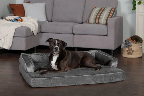 Sofa Dog Bed - Plush & Velvet Comfy Couch - Image 17