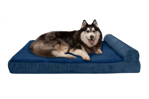 Chaise Lounge Dog Bed - Faux Fleece & Corduroy - Image 36
