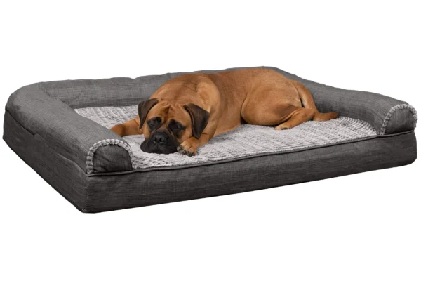 Sofa Dog Bed - Luxe Fur & Performance Linen - Image 45