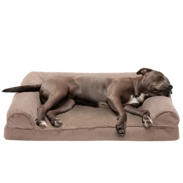 Sofa Dog Bed - Plush & Suede - Image 35