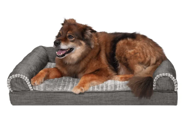 Sofa Dog Bed - Luxe Fur & Performance Linen - Image 48