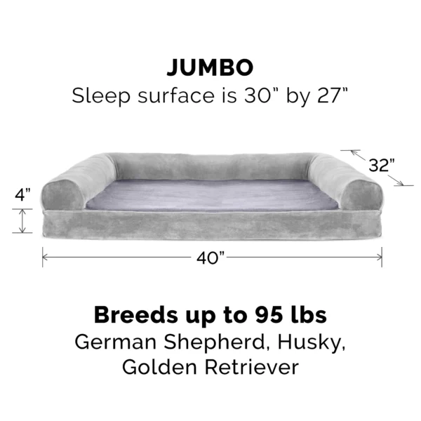 Sofa Dog Bed - Faux Fur & Velvet - Image 11