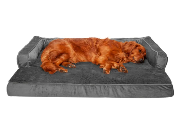 Sofa Dog Bed - Plush & Velvet Comfy Couch - Image 39