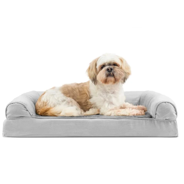 Sofa Dog Bed - Plush & Suede - Image 2