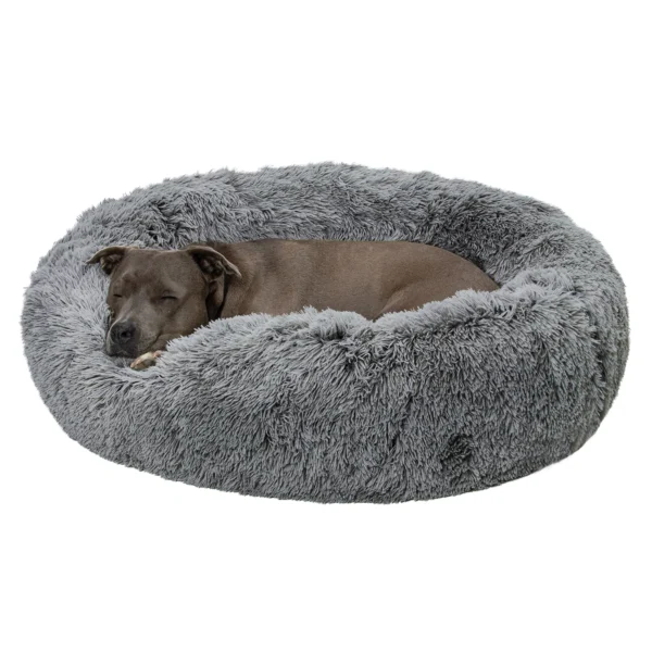 Calming Cuddler Long Fur Donut Dog Bed - Image 30