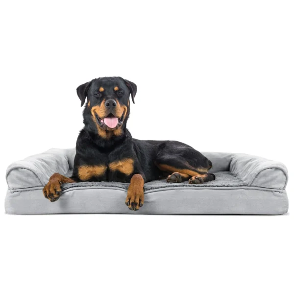 Sofa Dog Bed - Plush & Suede - Image 14