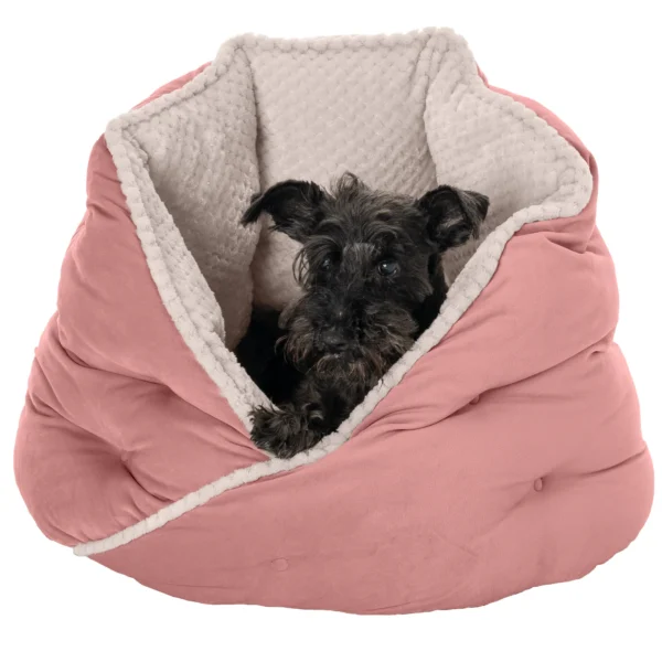 Minky Faux Fur & Velvet Hug Pet Bed - Image 15