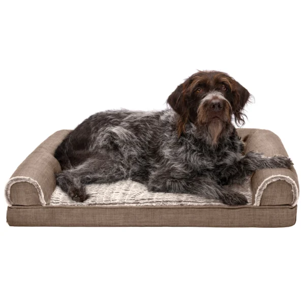Sofa Dog Bed - Luxe Fur & Performance Linen - Image 24