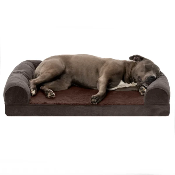 Sofa Dog Bed - Faux Fleece & Chenille - Image 7