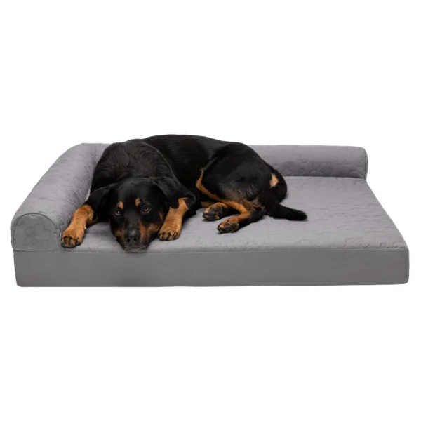 Deluxe Chaise Lounge Dog Bed - Pinsonic Paw Quilted Pet Bed - Image 27