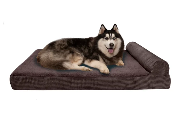 Chaise Lounge Dog Bed - Faux Fleece & Corduroy - Image 51