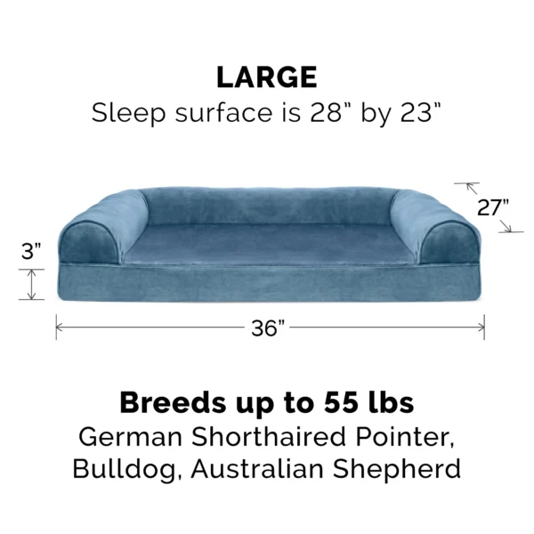 Sofa Dog Bed - Faux Fur & Velvet - Image 10