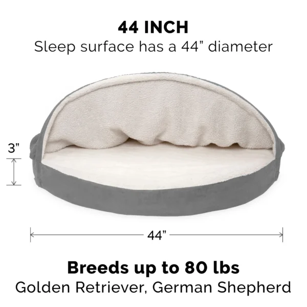 Snuggery Burrow Dog Bed - Faux Sheepskin - Image 9