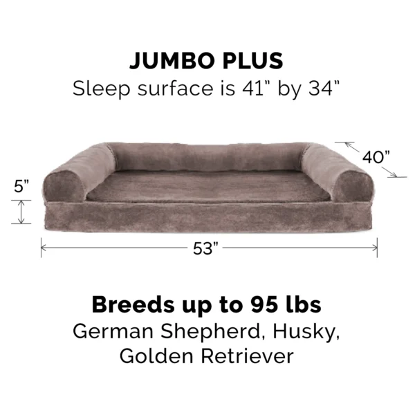 Sofa Dog Bed - Faux Fur & Velvet - Image 13