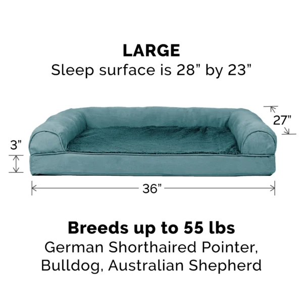 Sofa Dog Bed - Plush & Suede - Image 5