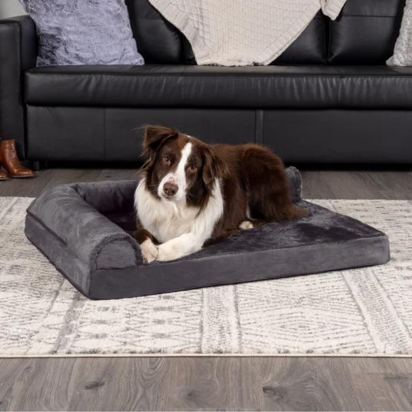 Deluxe Chaise Lounge Dog Bed - Plush & Velvet - Image 4