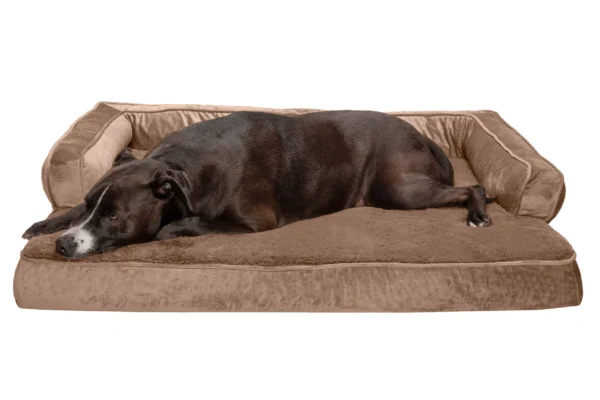 Sofa Dog Bed - Plush & Velvet Comfy Couch - Image 34