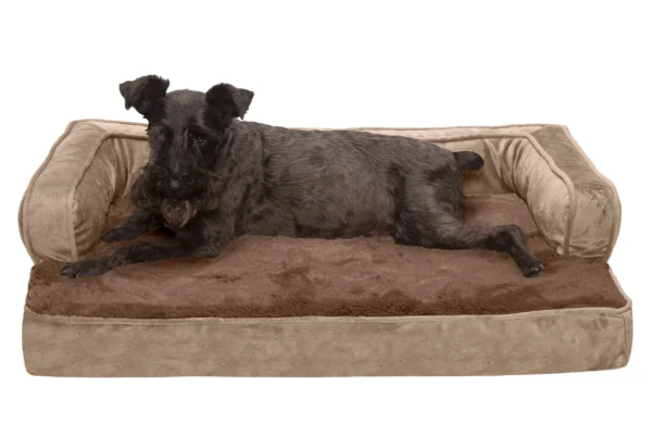 Sofa Dog Bed - Plush & Velvet Comfy Couch - Image 2