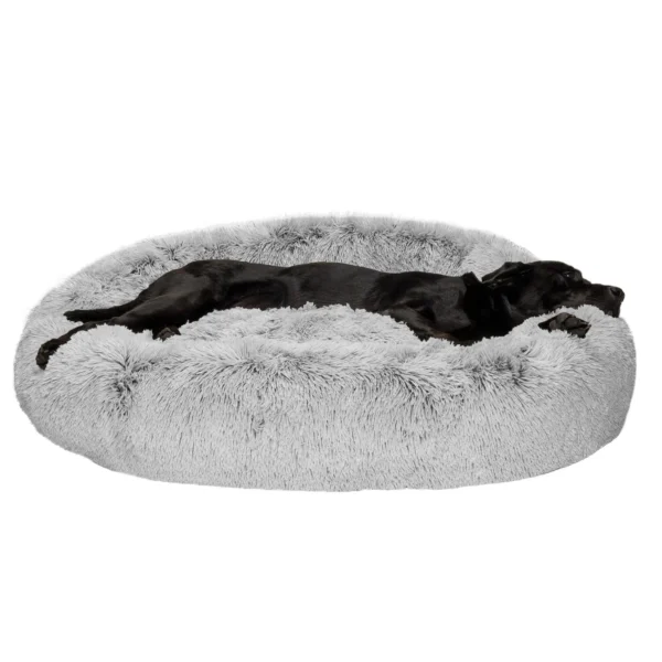 Calming Cuddler Long Fur Donut Dog Bed - Image 8