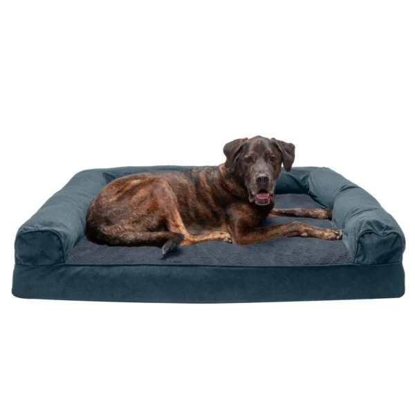 Sofa Dog Bed - Faux Fleece & Chenille - Image 38