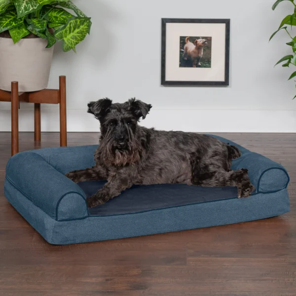 Sofa Dog Bed - Faux Fleece & Chenille - Image 11