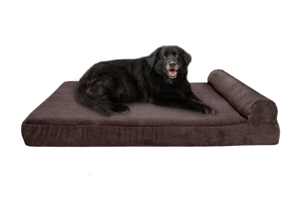 Chaise Lounge Dog Bed - Faux Fleece & Corduroy - Image 22