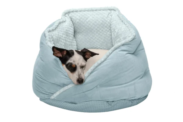Minky Faux Fur & Velvet Hug Pet Bed - Image 17