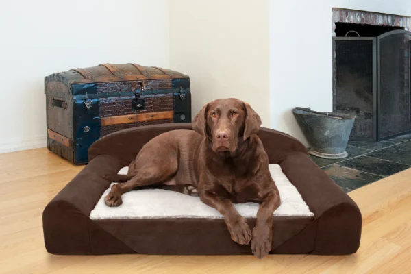 Sofa Dog Bed - Faux Fur & Backed Suede Orthopedic Luxury Edition - Image 12