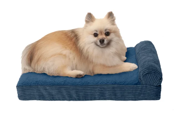 Chaise Lounge Dog Bed - Faux Fleece & Corduroy - Image 34