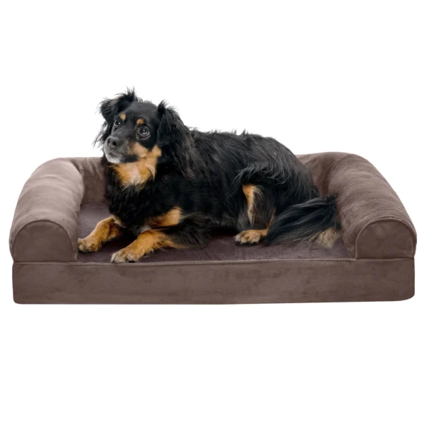 Sofa Dog Bed - Faux Fur & Velvet - Image 21