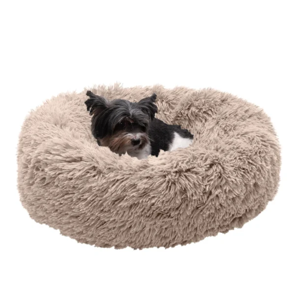 Calming Cuddler Long Fur Donut Dog Bed - Image 55