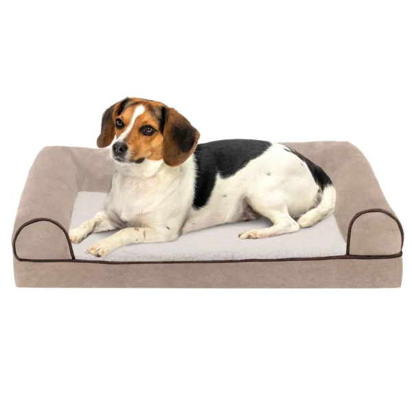 Sofa Dog Bed - Faux Fleece & Chenille - Image 21