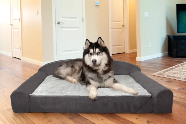 Sofa Dog Bed - Faux Fur & Backed Suede Orthopedic Luxury Edition - Image 20