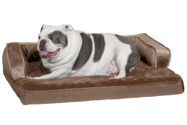 Sofa Dog Bed - Plush & Velvet Comfy Couch - Image 30