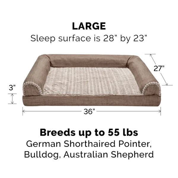 Sofa Dog Bed - Luxe Fur & Performance Linen - Image 7