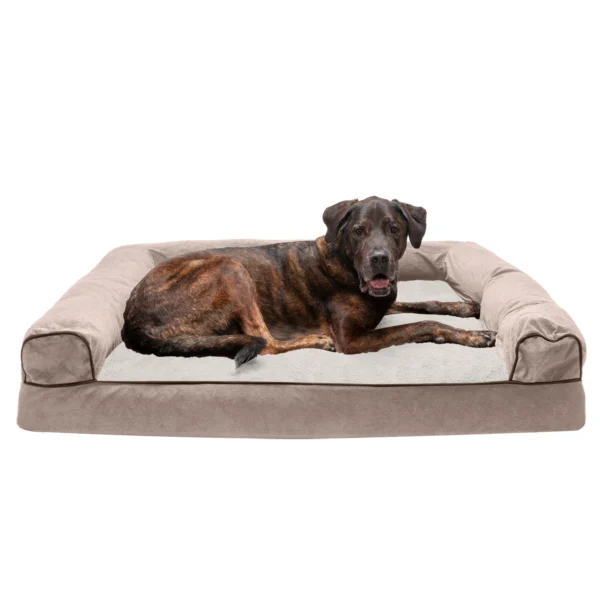 Sofa Dog Bed - Faux Fleece & Chenille - Image 34