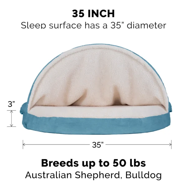 Snuggery Burrow Dog Bed - Faux Sheepskin - Image 7