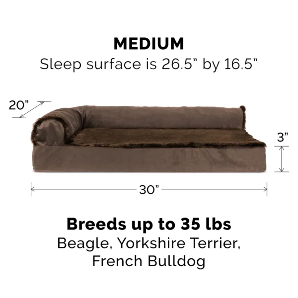 Deluxe Chaise Lounge Dog Bed - Plush & Velvet - Image 6