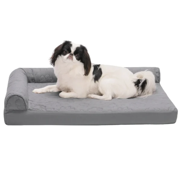 Deluxe Chaise Lounge Dog Bed - Pinsonic Paw Quilted Pet Bed - Image 16