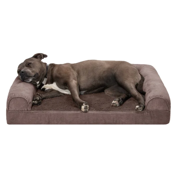 Sofa Dog Bed - Faux Fur & Velvet - Image 20