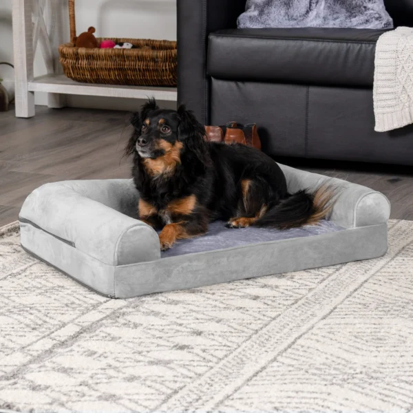 Sofa Dog Bed - Faux Fur & Velvet - Image 4