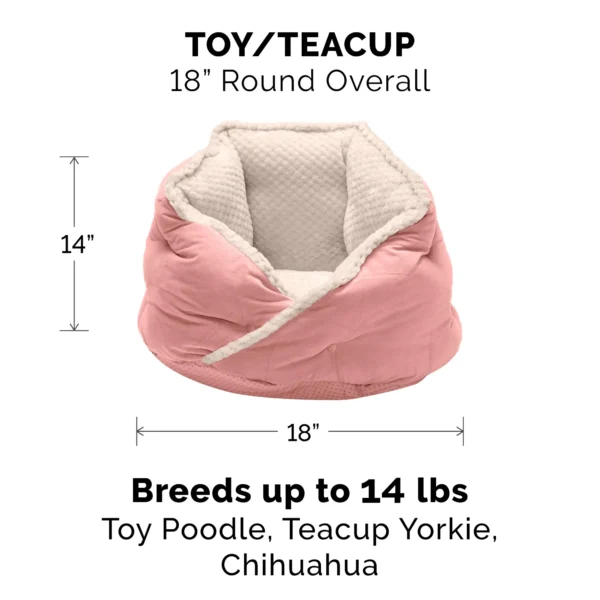 Minky Faux Fur & Velvet Hug Pet Bed - Image 9