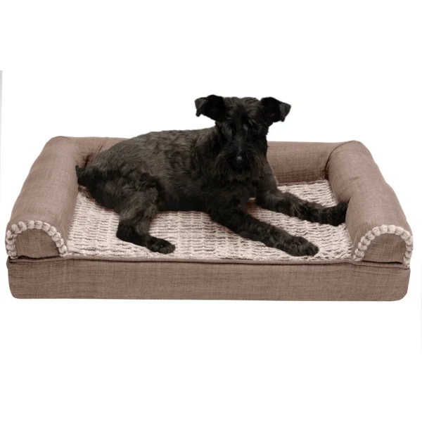 Sofa Dog Bed - Luxe Fur & Performance Linen - Image 22