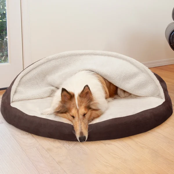 Snuggery Burrow Dog Bed - Faux Sheepskin - Image 33