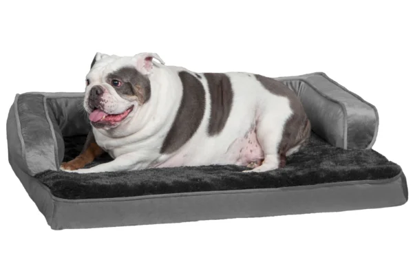 Sofa Dog Bed - Plush & Velvet Comfy Couch - Image 44