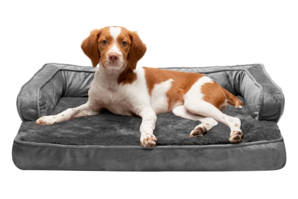Sofa Dog Bed - Plush & Velvet Comfy Couch - Image 43