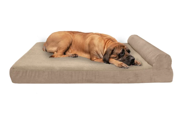 Chaise Lounge Dog Bed - Faux Fleece & Corduroy - Image 35